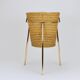 Carl Auböck II paper basket in raffia and brass, umbrella stand, 1950s