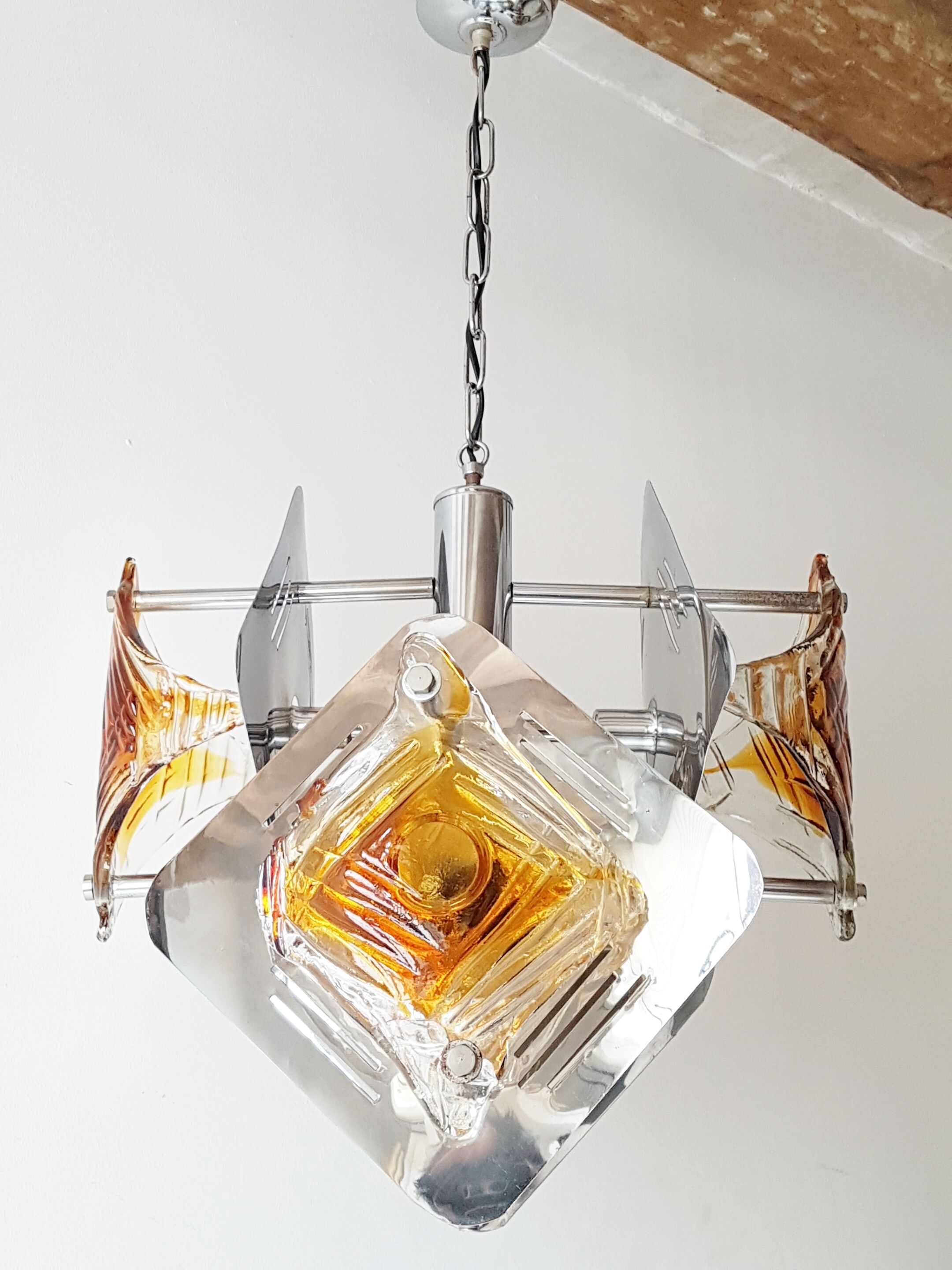 Chandelier glass of Murano 1970 Mazzega