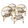 Salon, shell chairs in rattan from the 1960s.