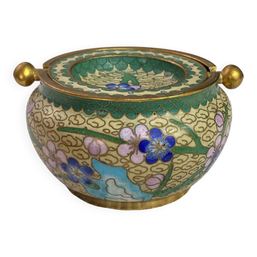 Cendrier en laiton cloisonné