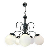 Italian design bistro chandelier from the 70s