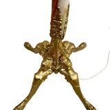 Magnificent Empire floor lamp in marble and gilded bronze