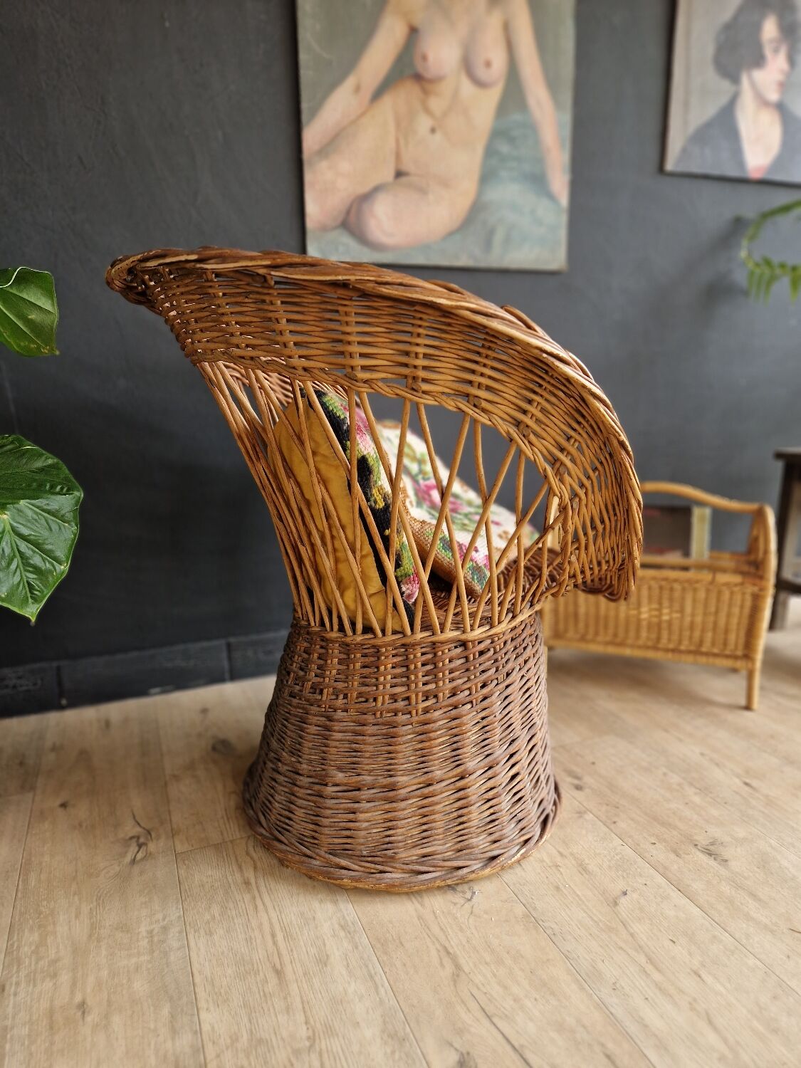Rattan armchair