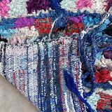 Colorful Boucherouite Moroccan rug - 77 x 173 cm