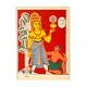vintage lithography Indian Mythology