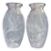 Pair of Blown Glass Soliflore Vases – Purple Marbled Effect (Spat