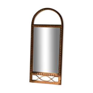 miroir en rotin vintage,