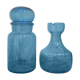 Flacon et carafe bleu vintage