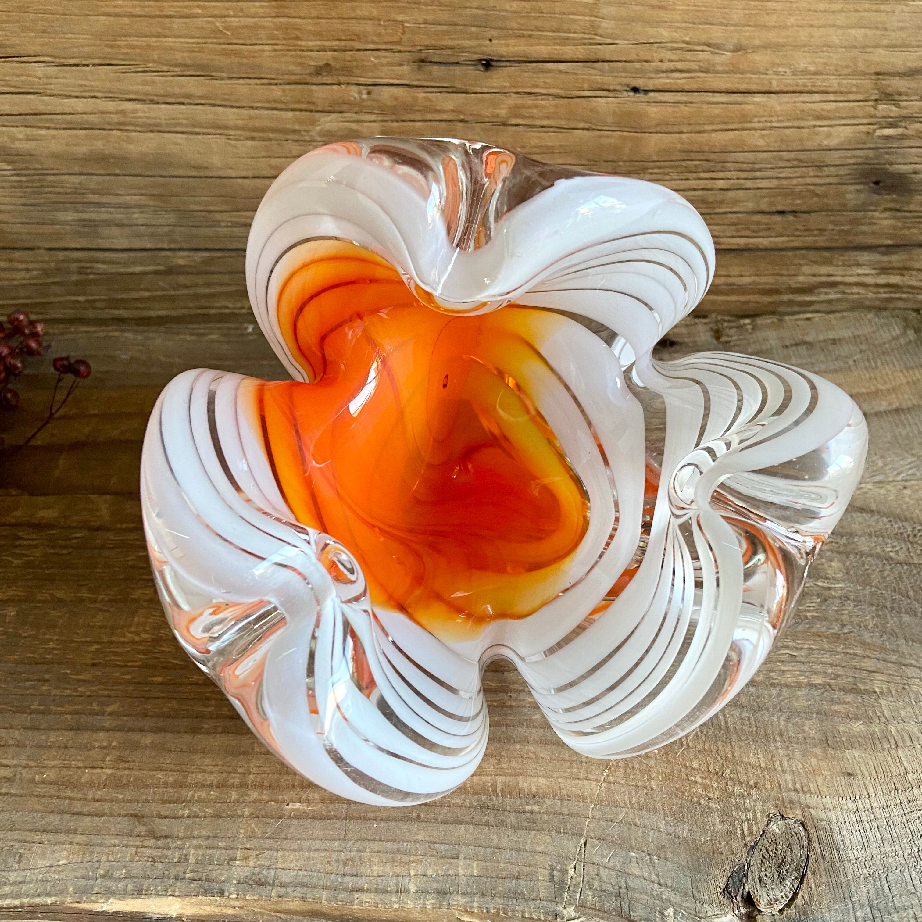 Empty vintage pocket in blown glass