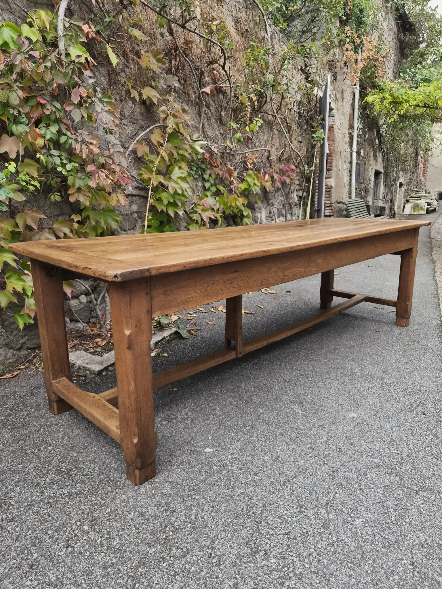 Old farmhouse table in oak, 18th century – Auvergne, France