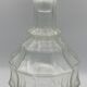 Old faceted glass liqueur carafe and stopper - 27 cm