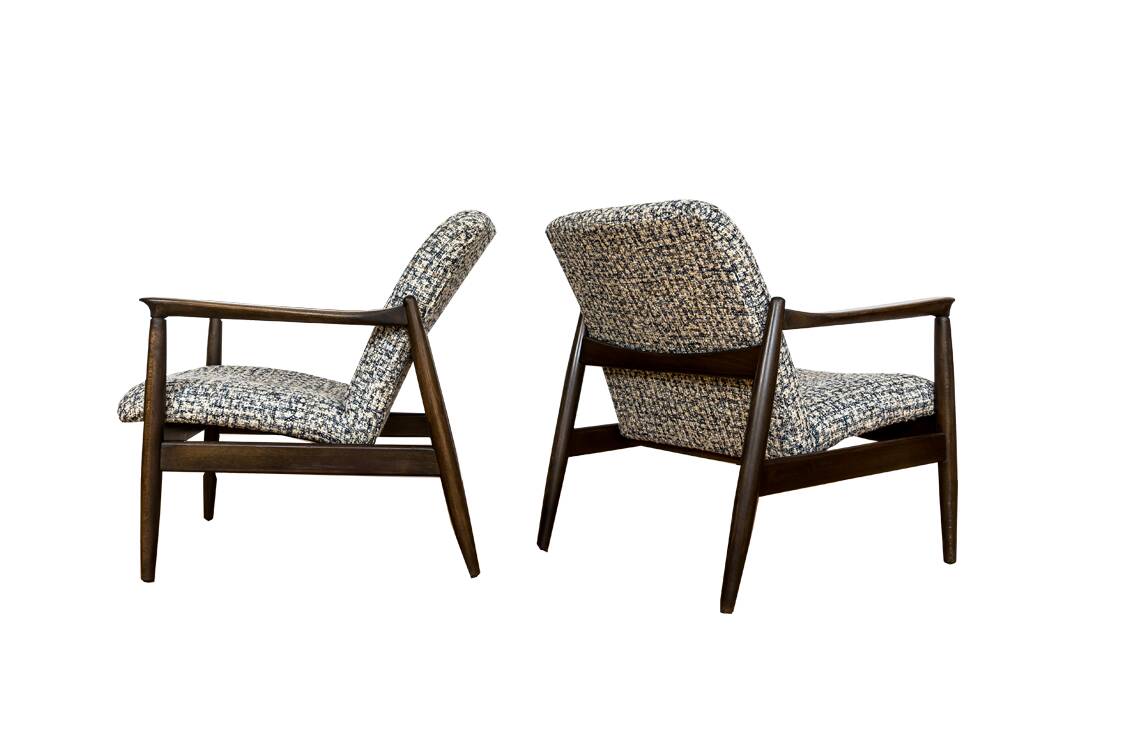 Customizable Pair Of Mid Century Armchairs GFM64 By Edmund Homa, 1960's