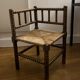 Antique straw-seated chair – French style, 1940s