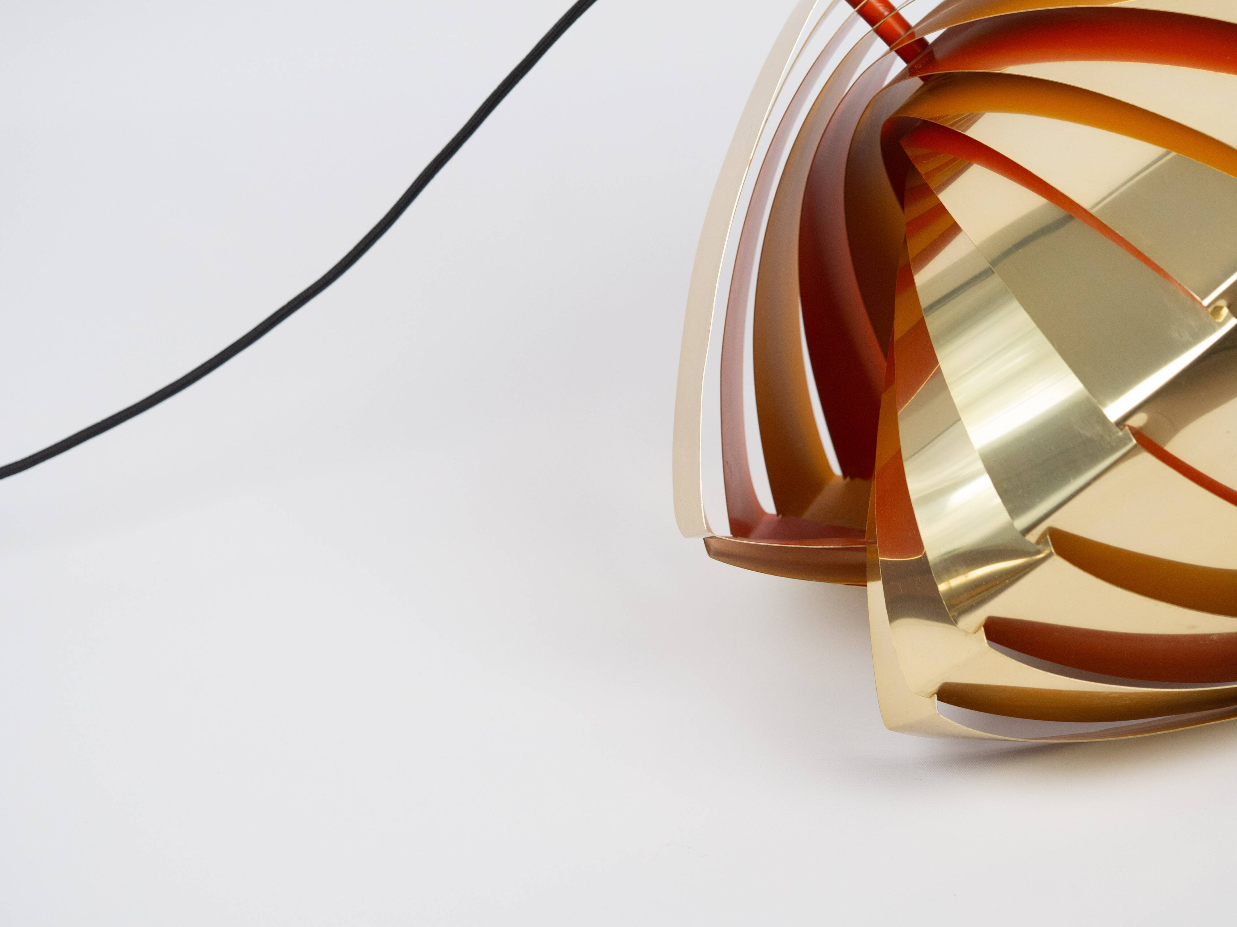 Danish vintage pendant lamp Konkylie by Louis Weisdorf, Lyfa, 1963