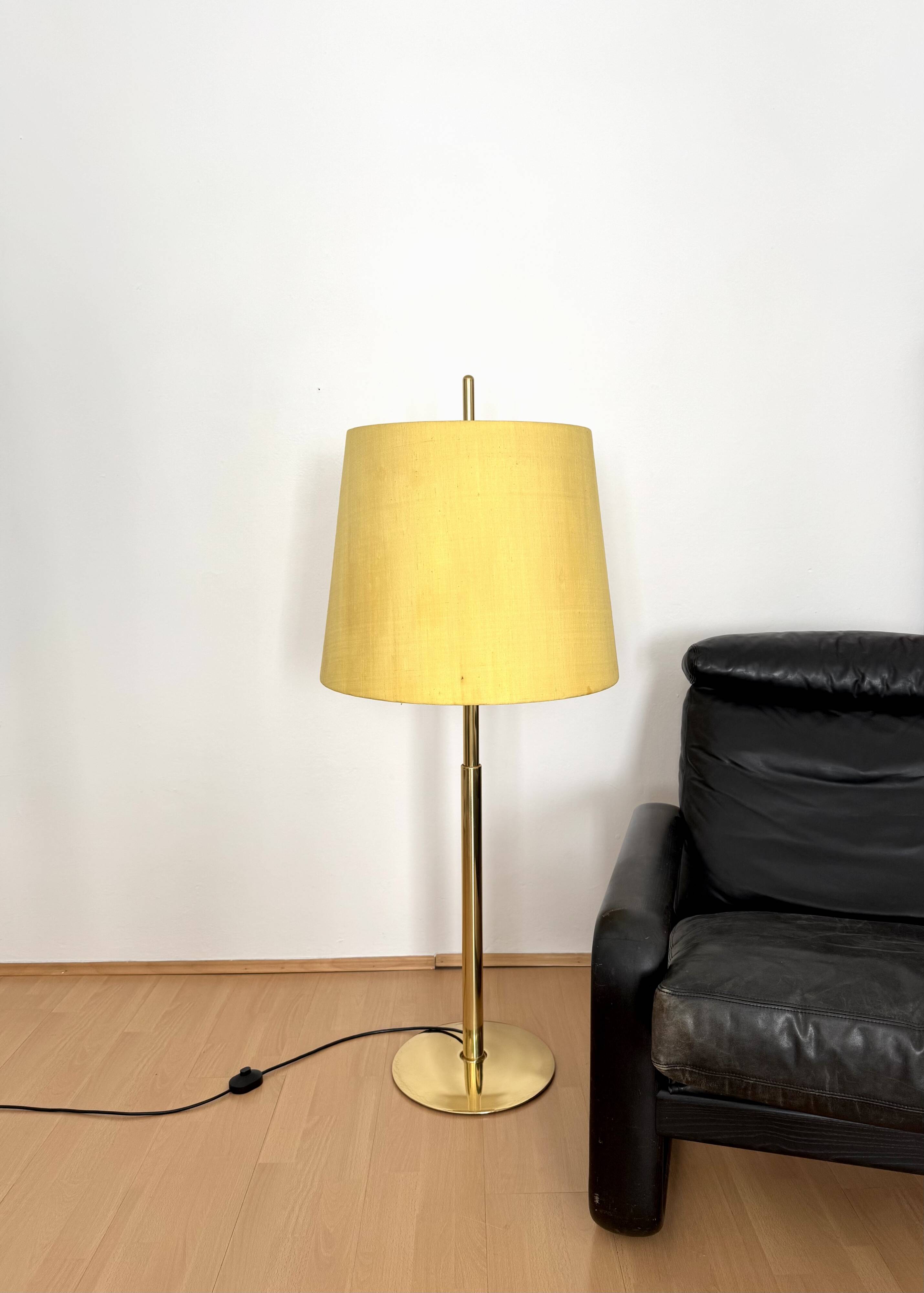 Adjustable Brass Telescope Floor Lamp by Ingo Maurer for Design M
