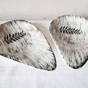 Vintage french 1960s 2x salins tolede - toledo serving bowls black olive