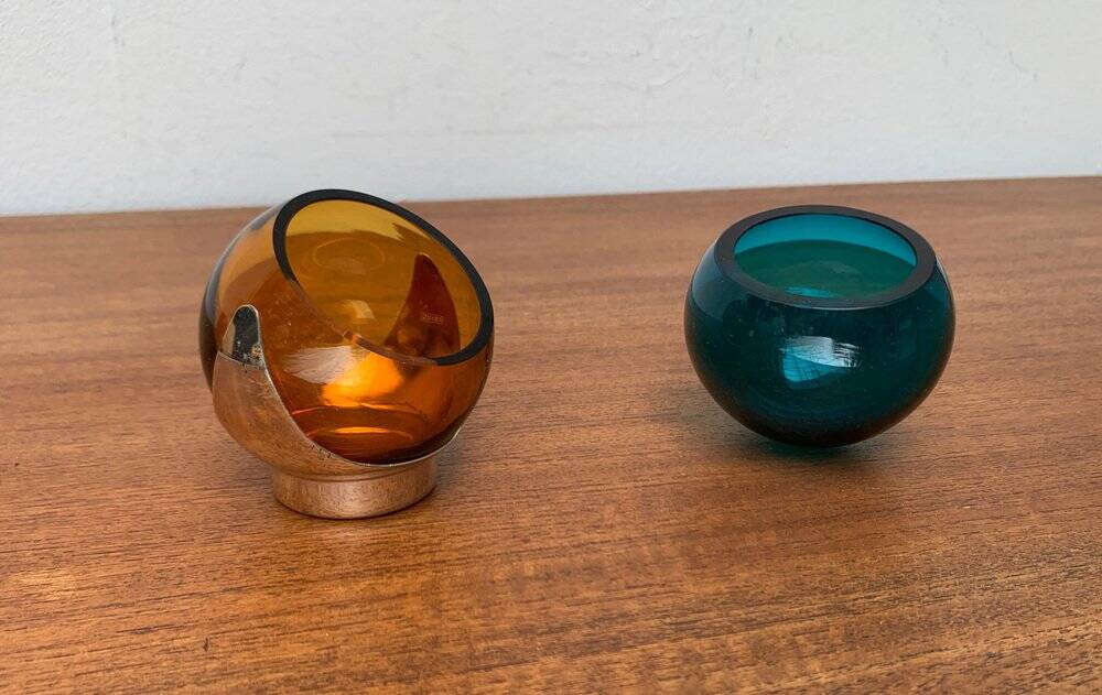 Set of 3 Mid-Century Space Age Art Deco German bowls by Quist, 1960s.