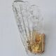 Set of 5 Vintage Italian Murano Glass Wall Lamps, Gold Plated, 1970s