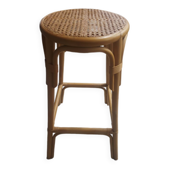 Tabouret de bar haut en rotin