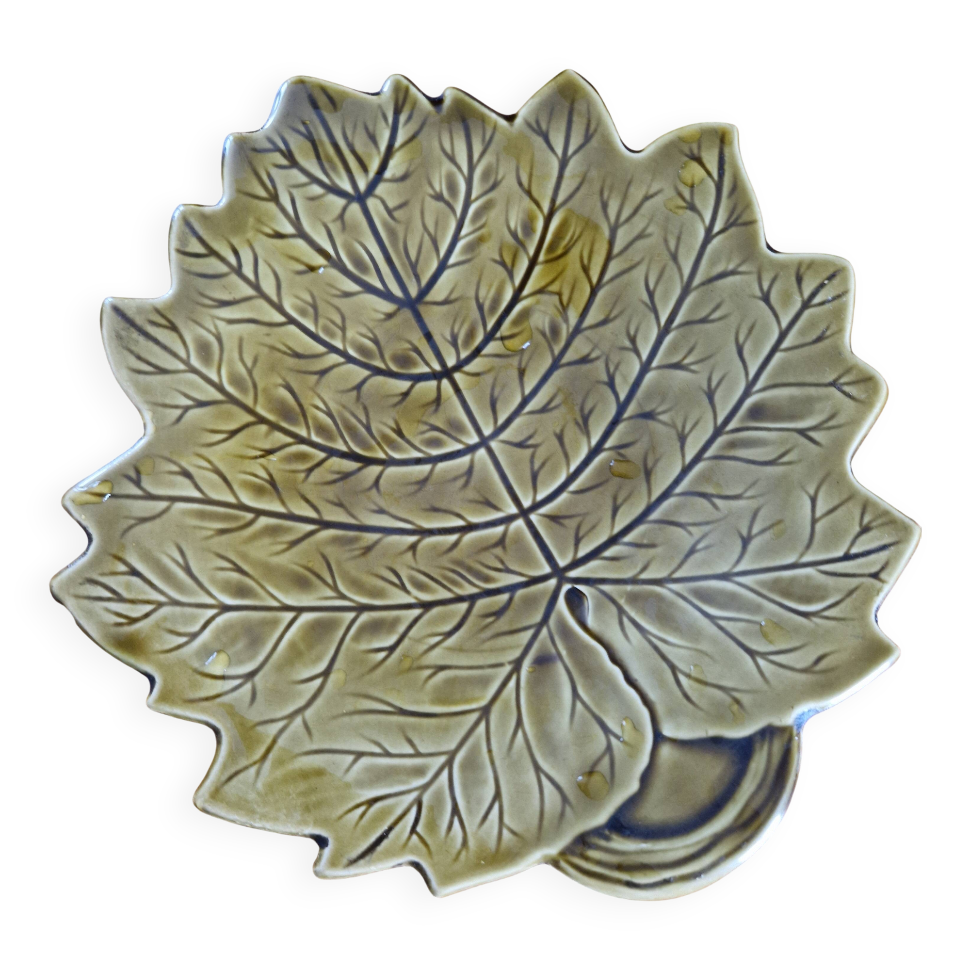 Coupelle Feuille en Céramique de Sarreguemines
