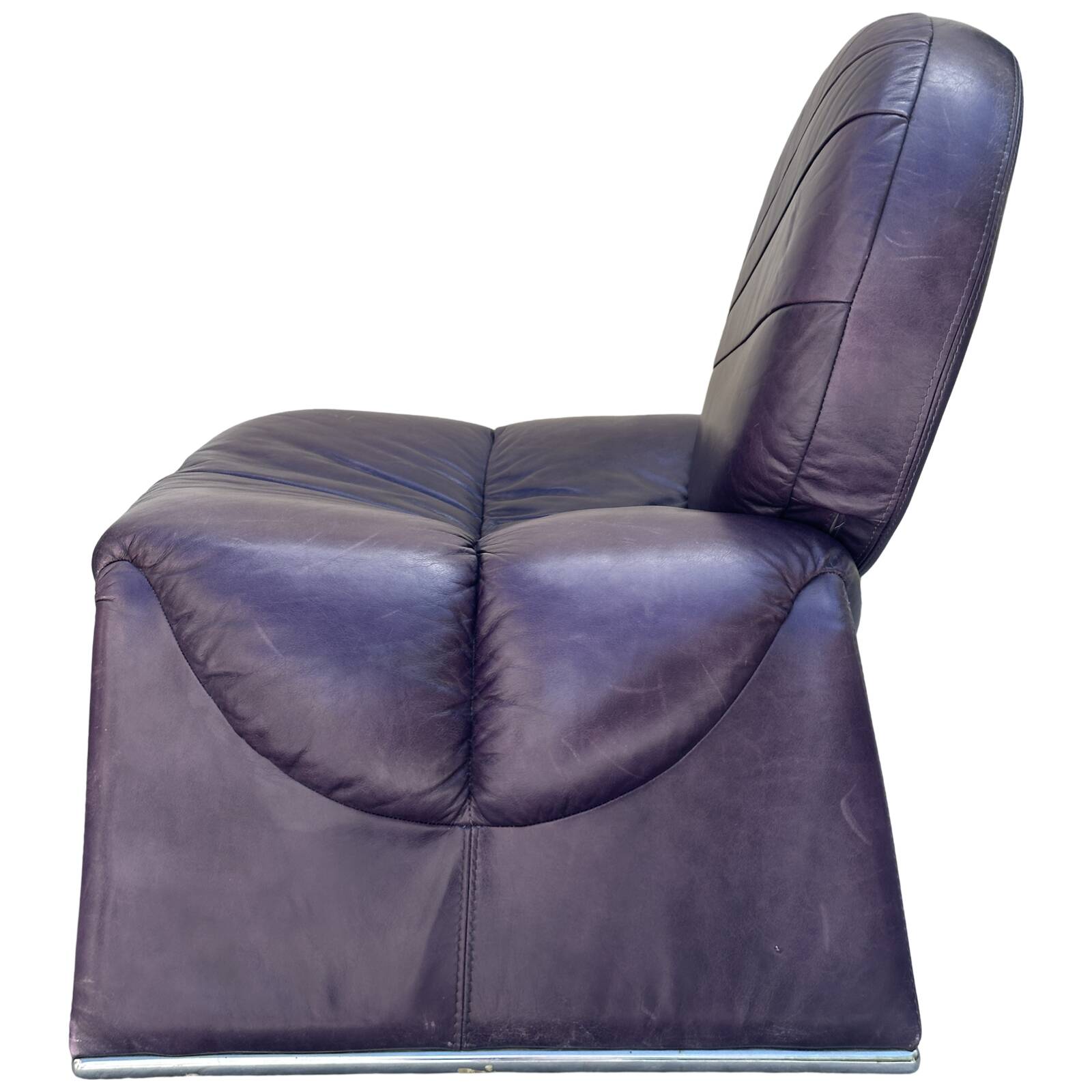Italian Leather Calipso Armchair by Vittorio Introini for Saporiti, 1970s