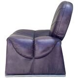 Italian Leather Calipso Armchair by Vittorio Introini for Saporiti, 1970s