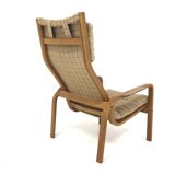 Scandinavian oak armchair, Yngve Ekström, Sweden, 1970