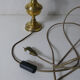 lamp design space age mushroom silver brass vintage glass paste