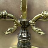 Three-light bouillotte lamp – Empire style – gilded brass