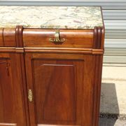 Enfilade Art Déco en noyer et plateau en marbre