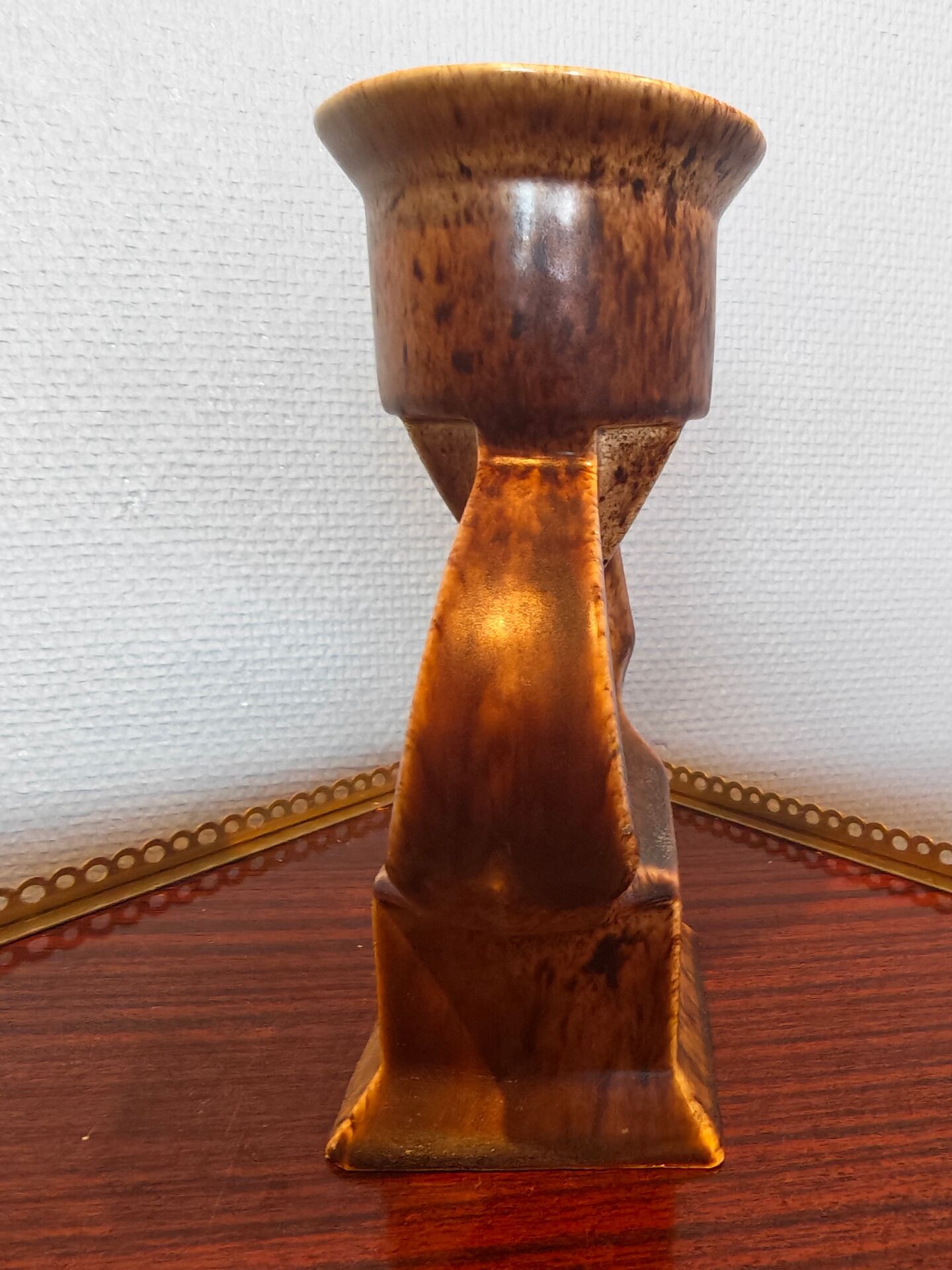 Superb Vintage Ceramic Candle Holder – Modernist & Brutalist Design