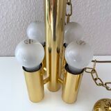 Hanging lamp wkr leuchten, brass chandelier, vintage interior.