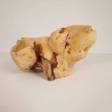 Scandinavian Modern Set of 2 Organic Bowls in Swedish Burl Wood, circa 1990s