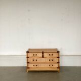 Smal drawer cabinet bamboo ratan 1970