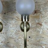 2x 6appliques murales en verre et laiton space age design