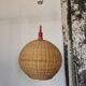 Suspension boule en rotin