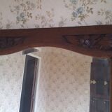 Oak art deco mirror door