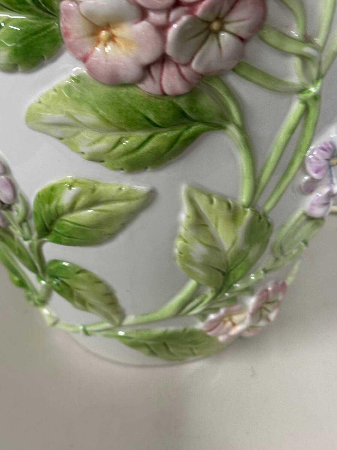 Chaumette Model Hortensias Lamp Base - Barbotine H 40 cm
