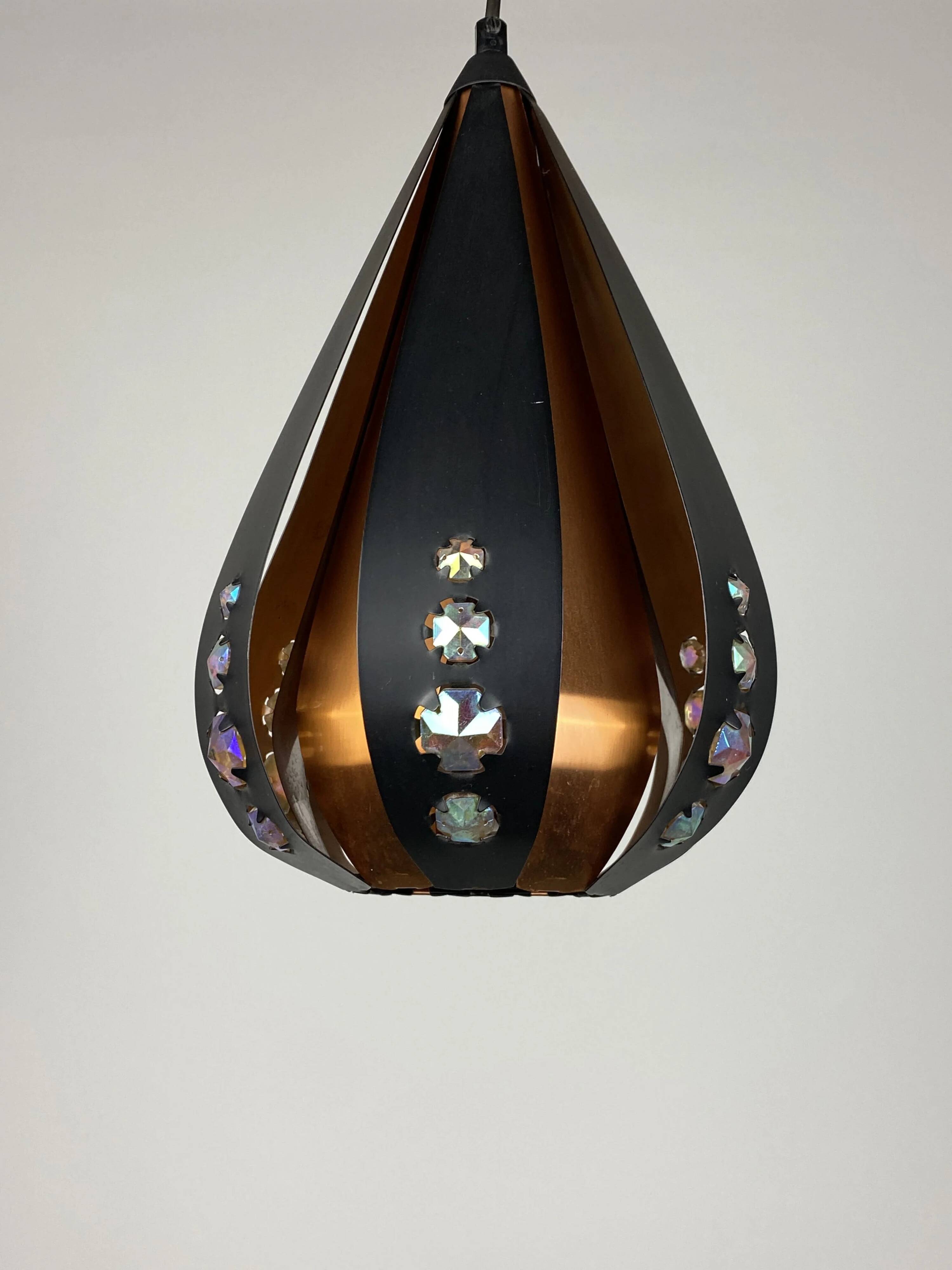 Set de 3 suspensions goutte par Werner Schou pour Coronell Electrical Danemark 1960