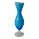 Designer vase in blue opaline from the 60s