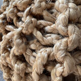 Pouf ball in braided rope