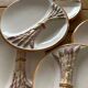Assiettes asperges barbotine