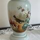 Pair of 19th century opaline glass vases signed