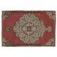 Hand-knotted Small Rug. Vintage Door Mat. Turkish Wool Seat Cover. Entryway Mat. Kitchen Rug