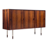 Buffet inhabituel en palissandre avec pieds en métal Danemark 1960