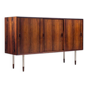 Buffet inhabituel en palissandre avec pieds en métal Danemark 1960