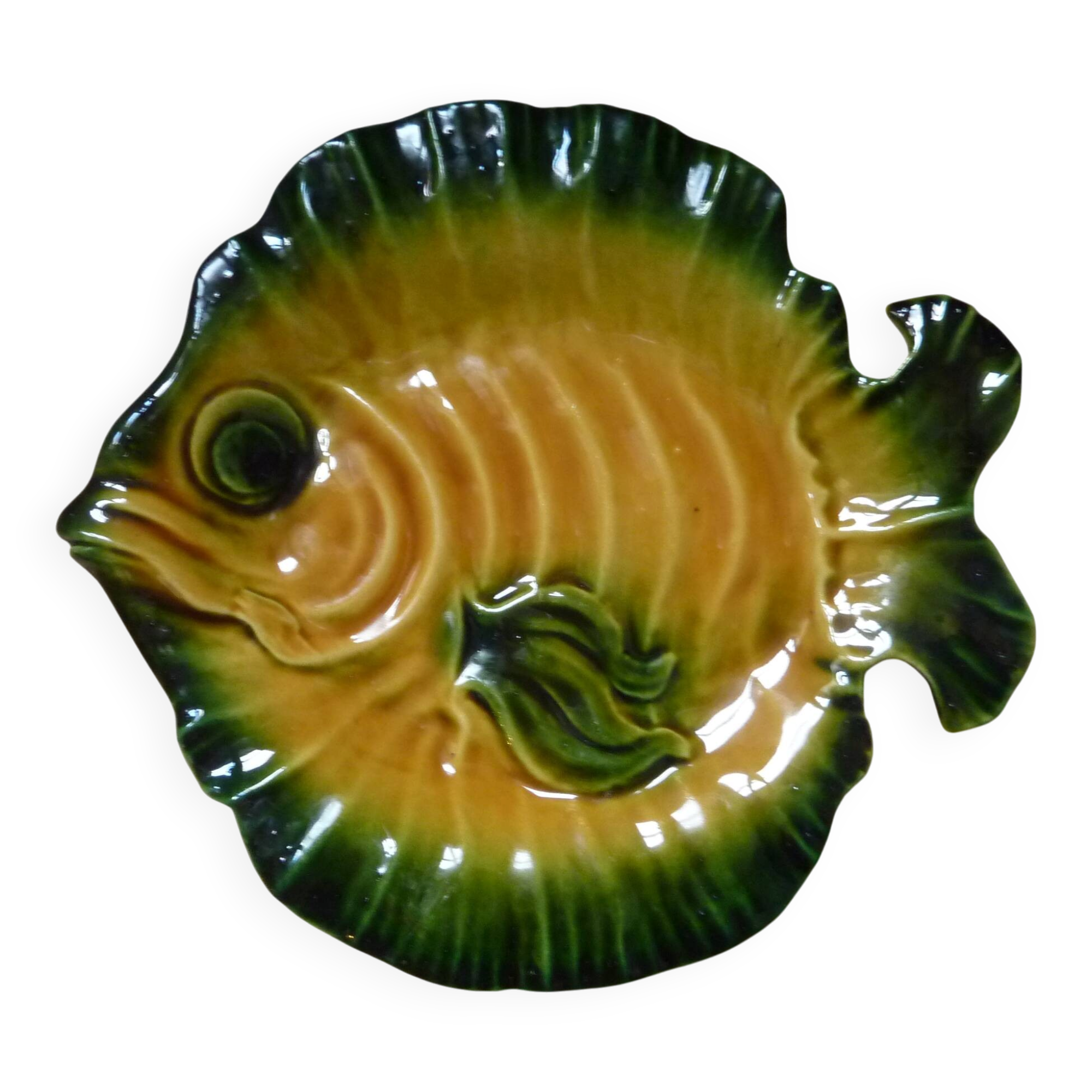 Vintage Vallauris ceramic fish plate