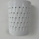 Pair of vintage wall lights in white porcelain, France, 1980.