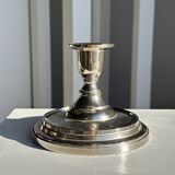 Small shiny silver-plated candlestick H11 D13