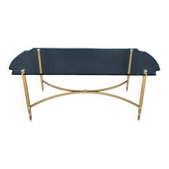 Vintage coffee table with glass top